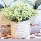 Arranjo De Folhagem Artificial No Vaso Geométrico | Formosinha